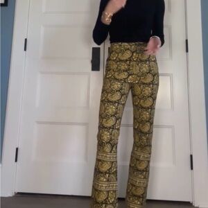 Julia Amory Printed Bell Pants in a paisley motif NWT M